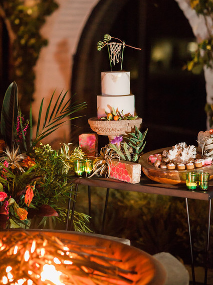 Bohemian wedding cake
