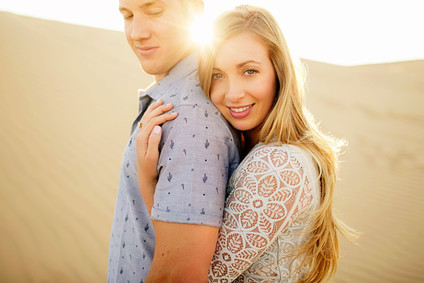Desert sand dune engagement shoot