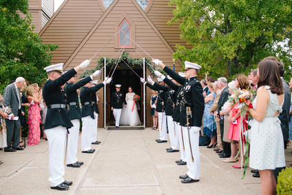 US Marine wedding