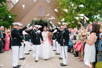 US Marine wedding