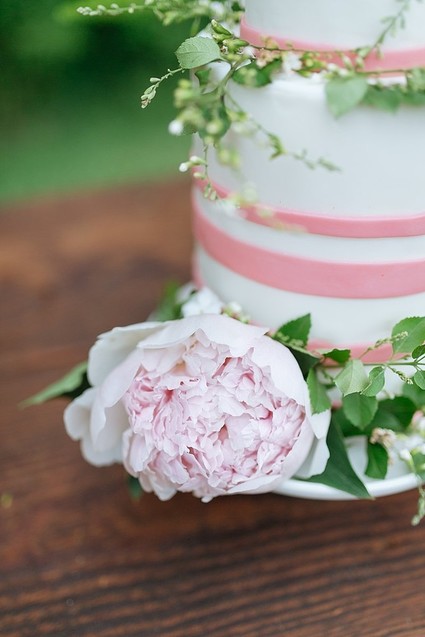 Pink garden baby shower cake