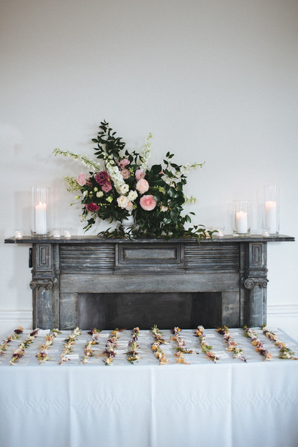 Floral escort card station Inspiration