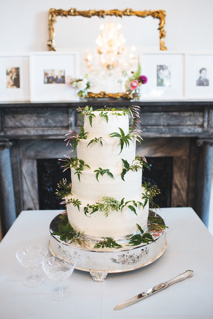 Classic white wedding cake