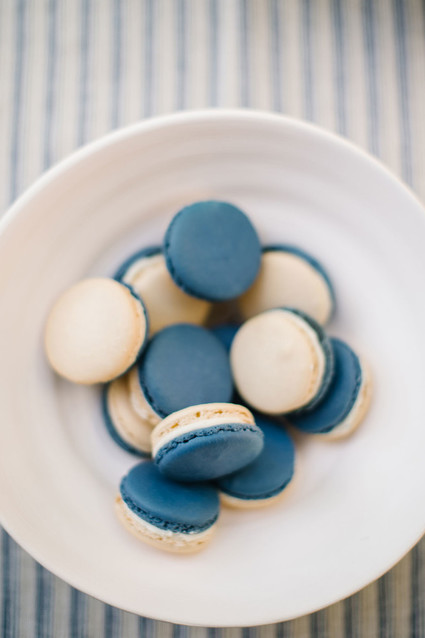 Blue macarons