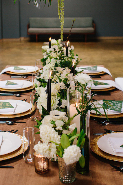 Green and white wedding ideas Inspiration
