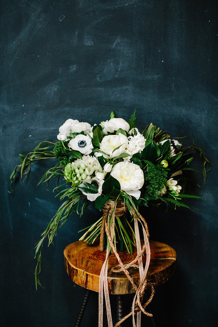 White anenome bouquet