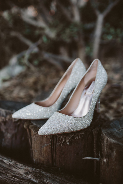 Sparkly wedding shoes