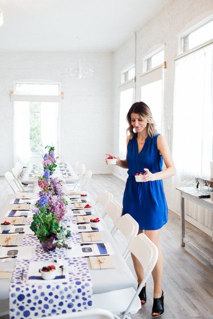 Spring brunch tablescape