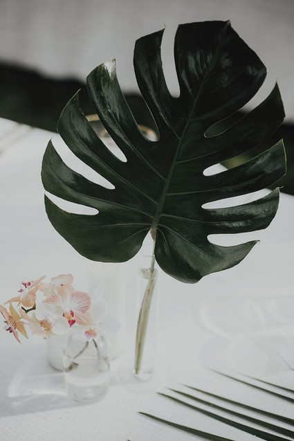 Tropical Palm Springs wedding