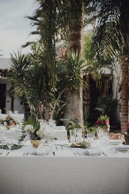 Tropical Palm Springs wedding