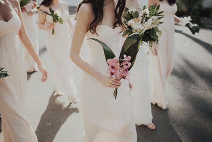 Tropical bridesmaid bouquet
