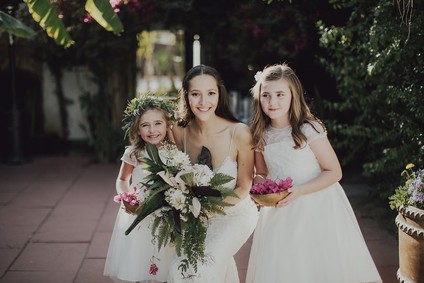 Tropical Palm Springs wedding