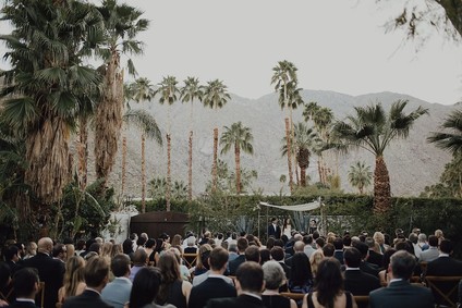 Tropical Palm Springs wedding