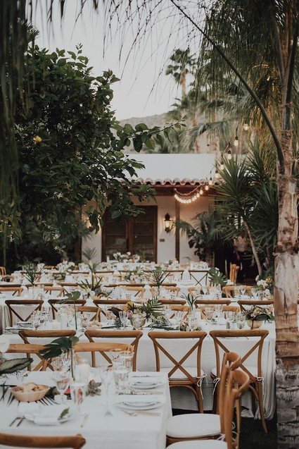Tropical Palm Springs wedding