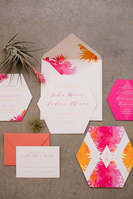 Modern wedding invitations