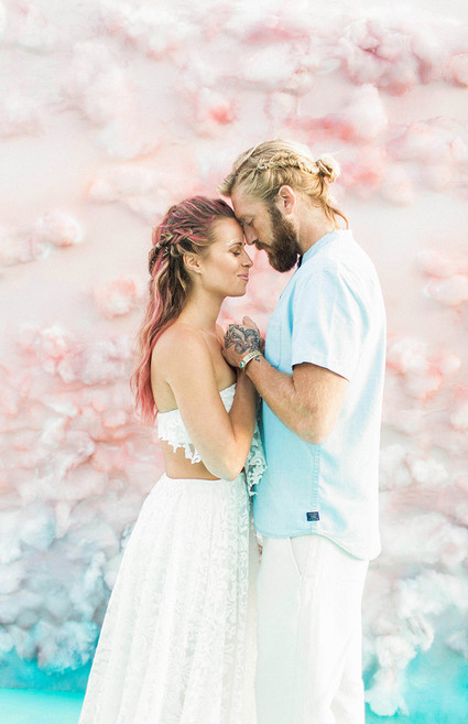 Unique ceremony backdrop