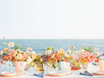 Coastal wedding decor