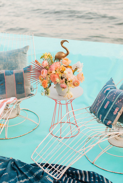 Tropical summer wedding lounge