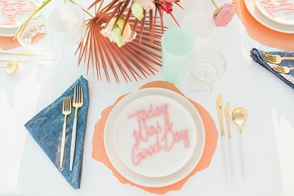 Tropical tablescape