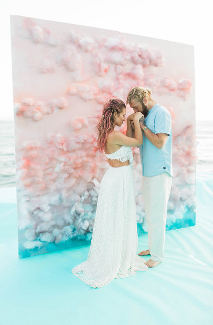 Unique ceremony backdrop