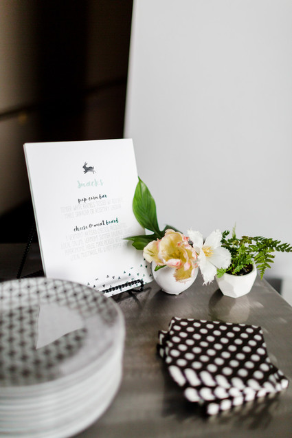 Modern black and white baby shower