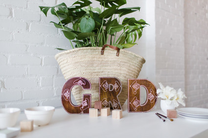 Modern black and white baby shower