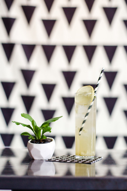 Modern black and white baby shower