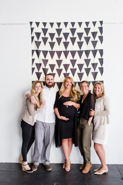 Modern black and white baby shower