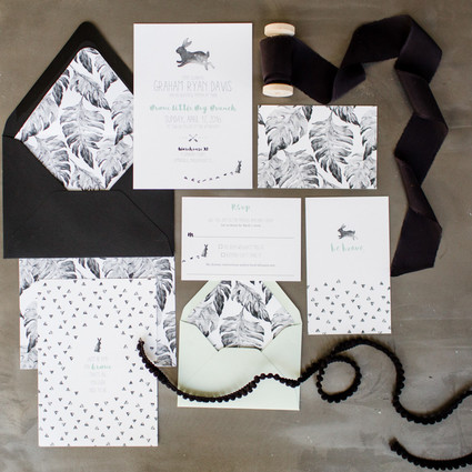 Modern black and white baby shower