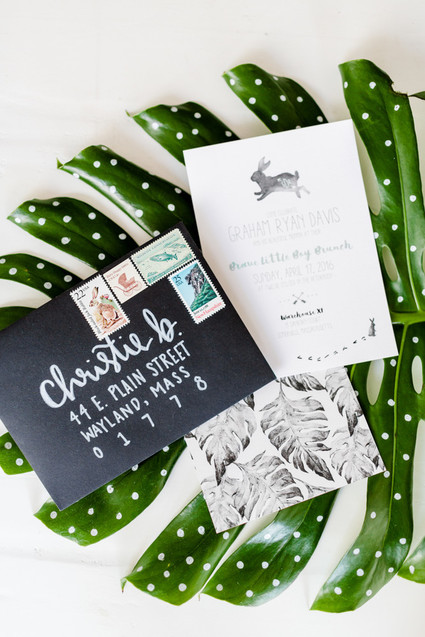 Modern black and white baby shower