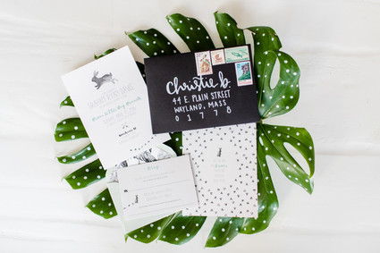 Modern black and white baby shower