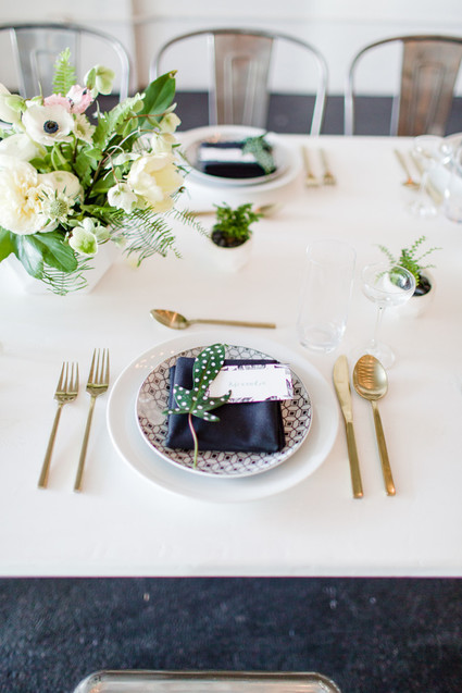 Modern black and white baby shower