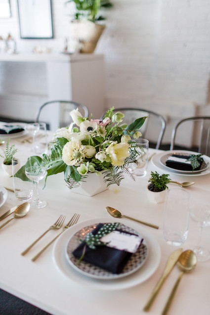 Modern black and white baby shower