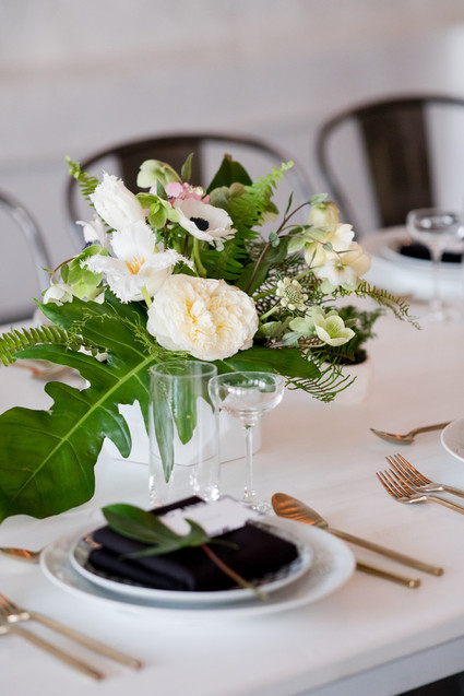 Modern black and white baby shower