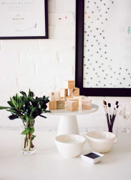 Modern black and white baby shower