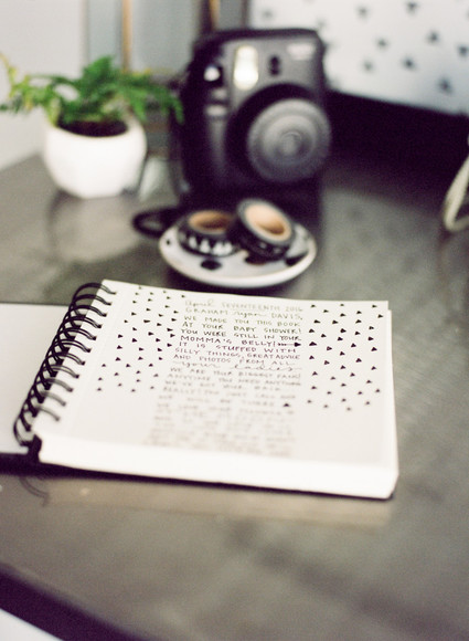 Modern black and white baby shower