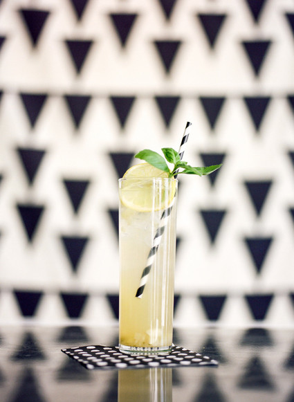 Modern black and white baby shower