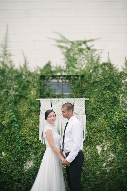 Macrame ceremony backdrop