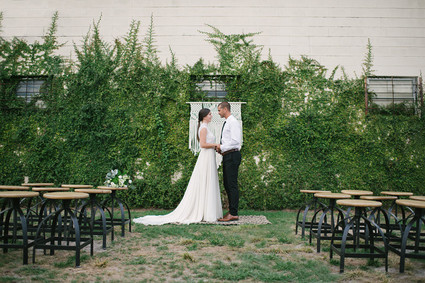 Macrame ceremony backdrop