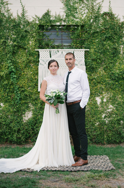Macrame ceremony backdrop