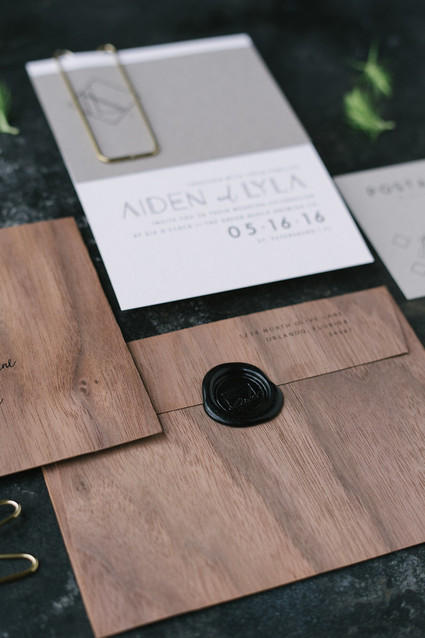 Modern wedding invitations