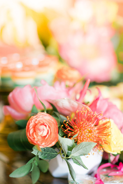 Tropical 1st birthday florals