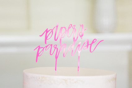 lucite cake topper