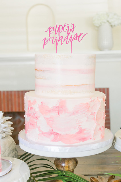Blush layer cake