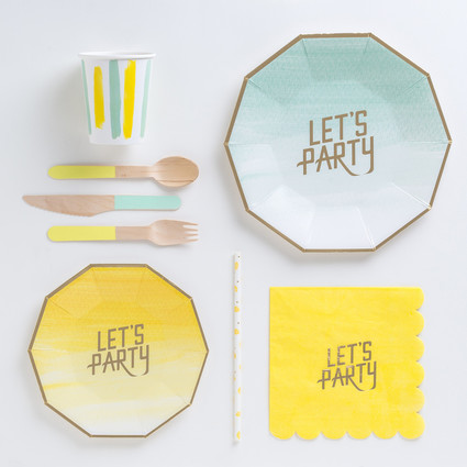 Modern paper party decor
