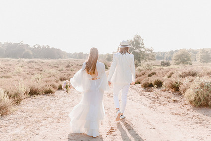 all white bohemian maternity photos