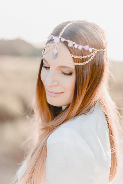 all white bohemian maternity photos