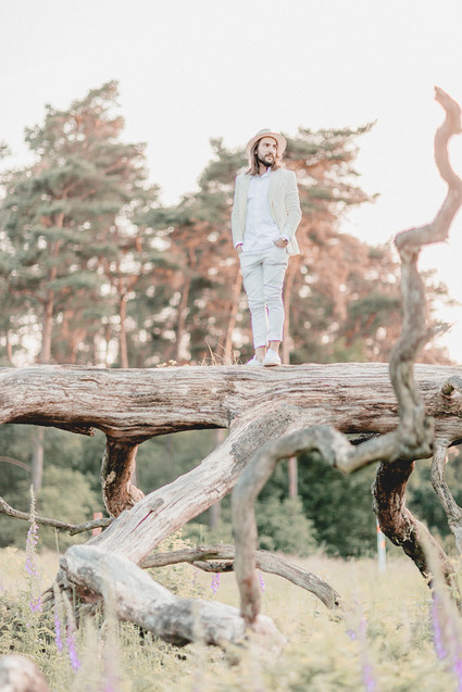 all white bohemian maternity photos