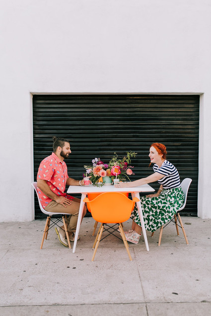 Ice cream engagement shoot
