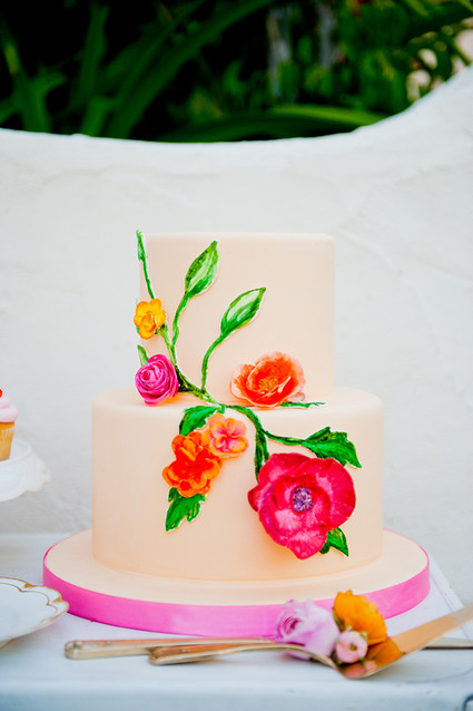 Colorful wedding cake